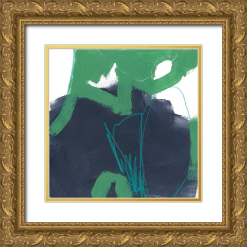 Jungle Gesture II Gold Ornate Wood Framed Art Print with Double Matting by Vess, June Erica