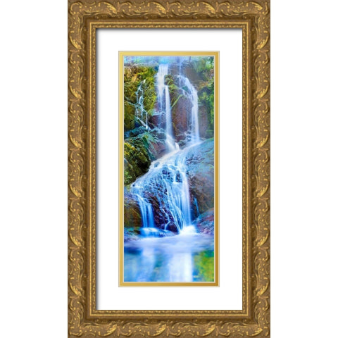 Vertical Water II Gold Ornate Wood Framed Art Print with Double Matting by McLoughlin, James