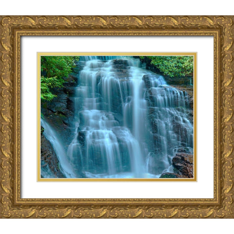 Waterfall Portrait III Gold Ornate Wood Framed Art Print with Double Matting by McLoughlin, James