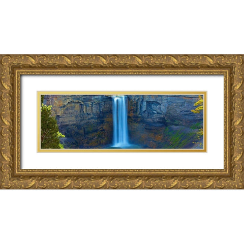 Waterfall Panorama I Gold Ornate Wood Framed Art Print with Double Matting by McLoughlin, James
