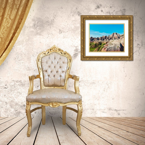 Badlands II Gold Ornate Wood Framed Art Print with Double Matting by McLoughlin, James