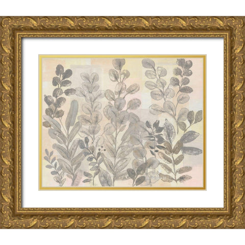 Leaf Pattern I Gold Ornate Wood Framed Art Print with Double Matting by OToole, Tim