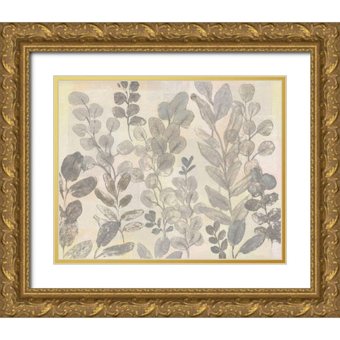 Leaf Pattern II Gold Ornate Wood Framed Art Print with Double Matting by OToole, Tim