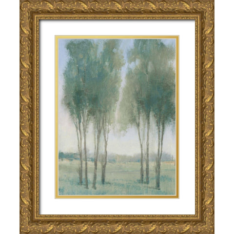Tree Grove I Gold Ornate Wood Framed Art Print with Double Matting by OToole, Tim