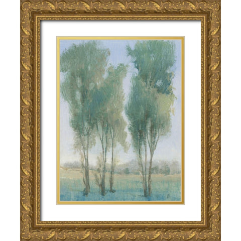 Tree Grove II Gold Ornate Wood Framed Art Print with Double Matting by OToole, Tim