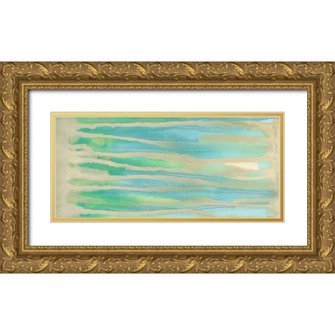 Streaming Sea I Gold Ornate Wood Framed Art Print with Double Matting by Stramel, Renee W.
