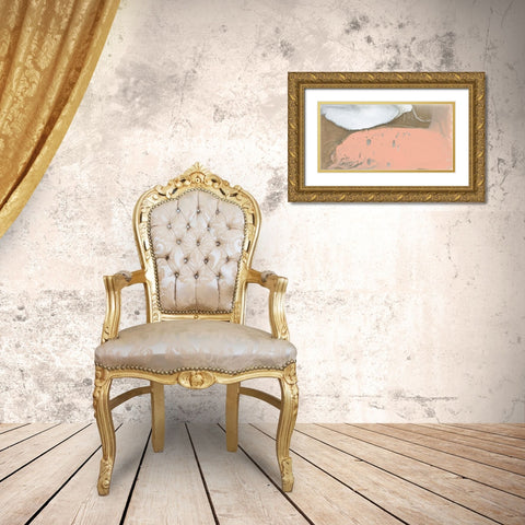 Metallic Sherbet I Gold Ornate Wood Framed Art Print with Double Matting by Studio W