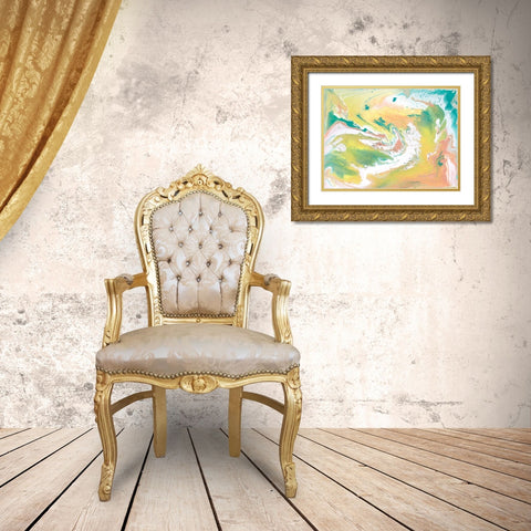 Rainbow Sherbet I Gold Ornate Wood Framed Art Print with Double Matting by Ilosky, Pam