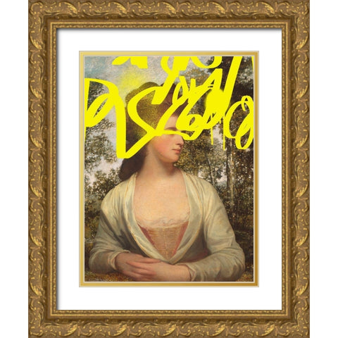 Concealed Portrait IV Gold Ornate Wood Framed Art Print with Double Matting by Barnes, Victoria