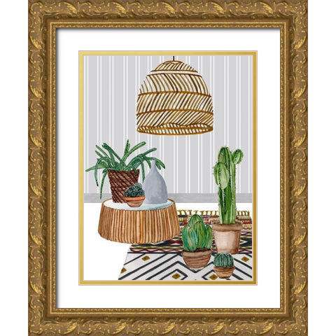 Desert Weavers I Gold Ornate Wood Framed Art Print with Double Matting by Wang, Melissa