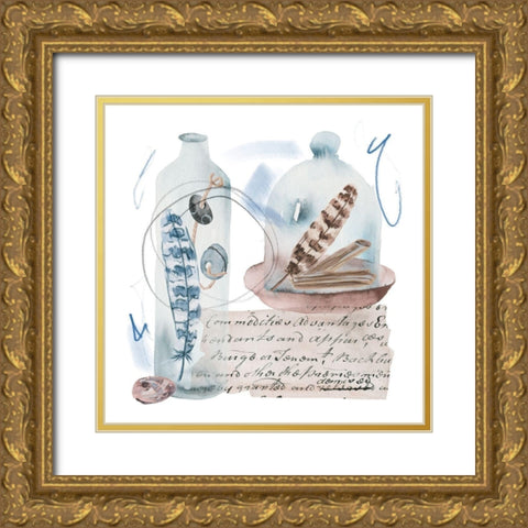 Message in a Bottle I Gold Ornate Wood Framed Art Print with Double Matting by Wang, Melissa