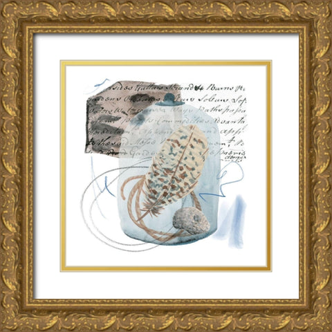 Message in a Bottle III Gold Ornate Wood Framed Art Print with Double Matting by Wang, Melissa