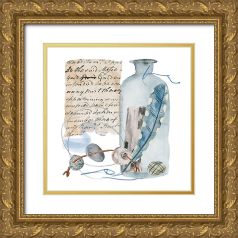 Message in a Bottle VI Gold Ornate Wood Framed Art Print with Double Matting by Wang, Melissa