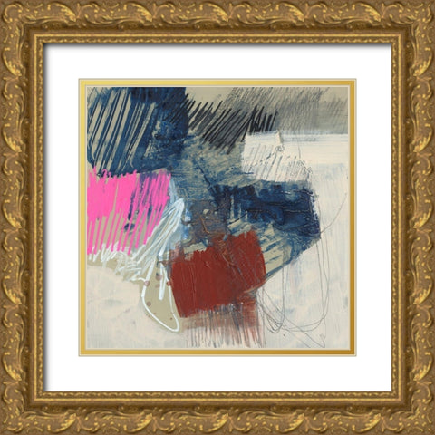 Frenetic I Gold Ornate Wood Framed Art Print with Double Matting by Goldberger, Jennifer