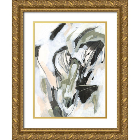 Electron Net I Gold Ornate Wood Framed Art Print with Double Matting by Vess, June Erica