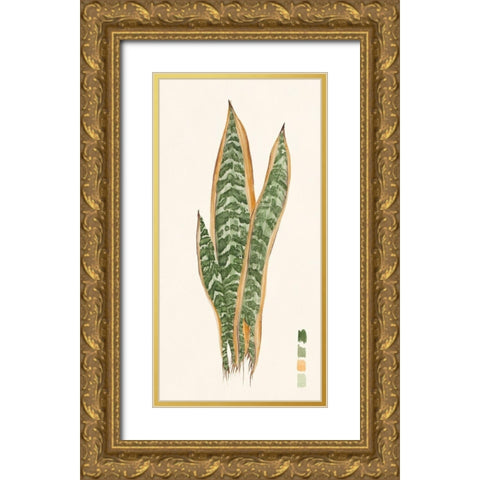 Snake Plants I Gold Ornate Wood Framed Art Print with Double Matting by Wang, Melissa