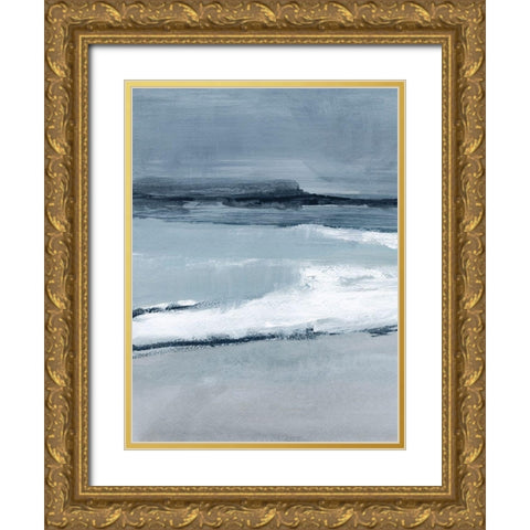 Sea Lines I Gold Ornate Wood Framed Art Print with Double Matting by Barnes, Victoria