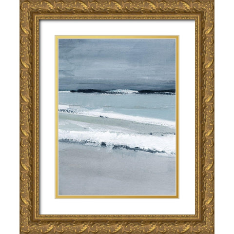 Sea Lines II Gold Ornate Wood Framed Art Print with Double Matting by Barnes, Victoria