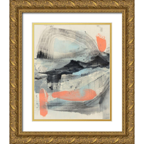 Twisting Range II Gold Ornate Wood Framed Art Print with Double Matting by Goldberger, Jennifer