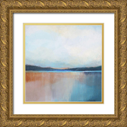 Dune Lake I Gold Ornate Wood Framed Art Print with Double Matting by Jerry, Alison