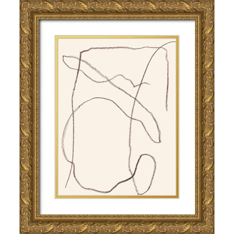 Ethereal Umber II Gold Ornate Wood Framed Art Print with Double Matting by Wang, Melissa