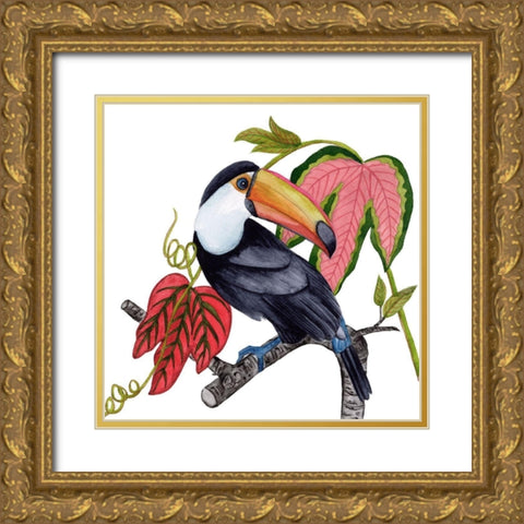 Toco Toucan I Gold Ornate Wood Framed Art Print with Double Matting by Wang, Melissa