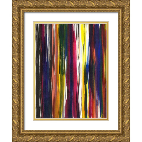 Painterly I Gold Ornate Wood Framed Art Print with Double Matting by Fuchs, Jodi