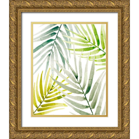 Shady Palm I Gold Ornate Wood Framed Art Print with Double Matting by Warren, Annie