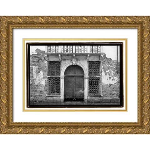 Venice Facade I Gold Ornate Wood Framed Art Print with Double Matting by DeNardo, Laura