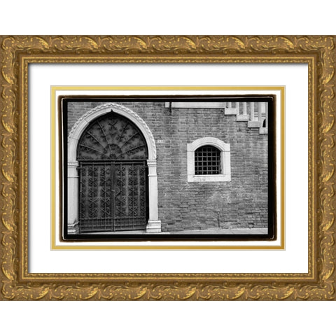 Venice Facade II Gold Ornate Wood Framed Art Print with Double Matting by DeNardo, Laura