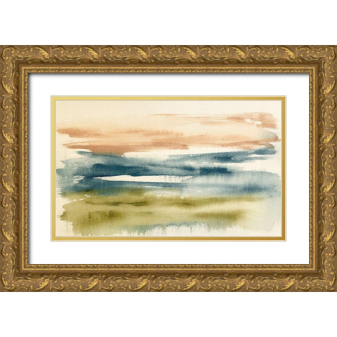 Blended Horizon I Gold Ornate Wood Framed Art Print with Double Matting by Goldberger, Jennifer