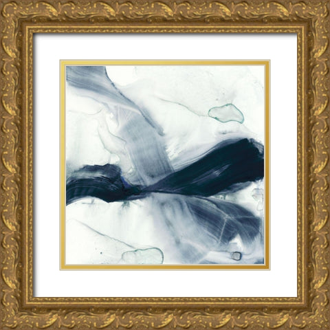 Ribbon Horizon II Gold Ornate Wood Framed Art Print with Double Matting by Goldberger, Jennifer