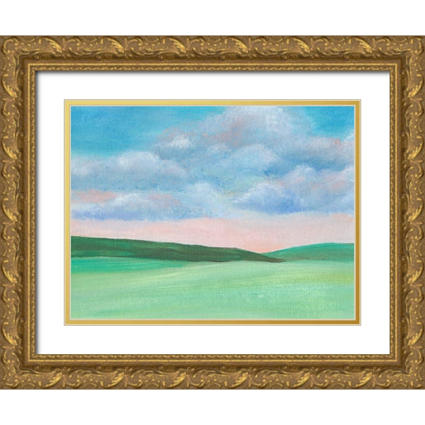 Soft Sky II Gold Ornate Wood Framed Art Print with Double Matting by Moore, Regina