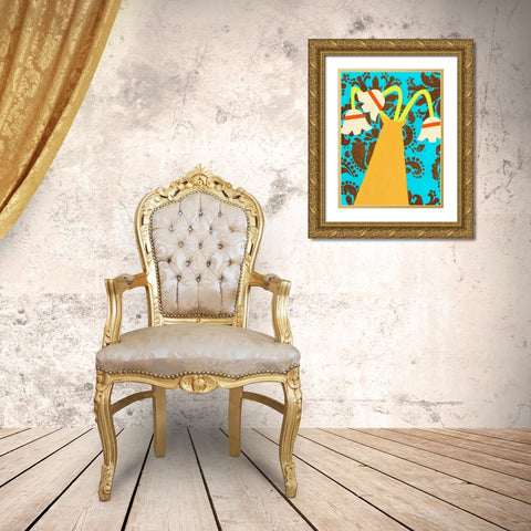 Graphic Vase V Gold Ornate Wood Framed Art Print with Double Matting by Moore, Regina