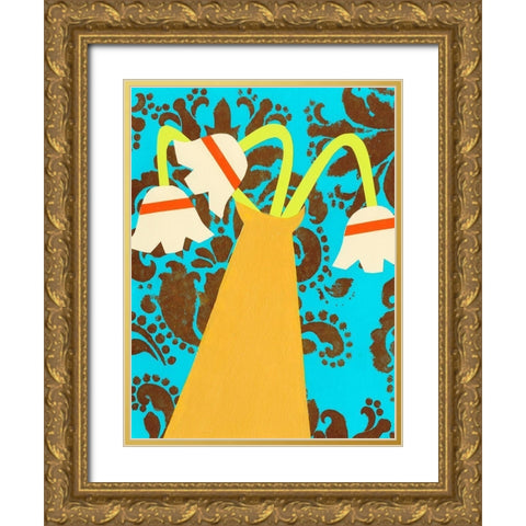 Graphic Vase V Gold Ornate Wood Framed Art Print with Double Matting by Moore, Regina