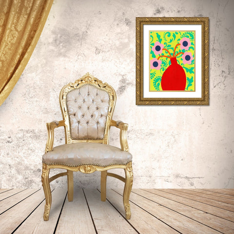 Graphic Vase VI Gold Ornate Wood Framed Art Print with Double Matting by Moore, Regina