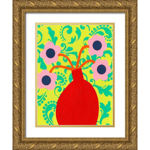 Graphic Vase VI Gold Ornate Wood Framed Art Print with Double Matting by Moore, Regina