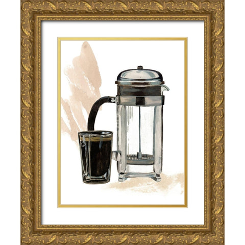 Morning Coffee IV Gold Ornate Wood Framed Art Print with Double Matting by Wang, Melissa