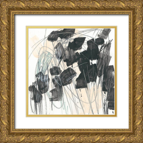 Scramble I Gold Ornate Wood Framed Art Print with Double Matting by Vess, June Erica