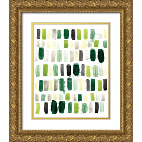 Jungle Palette I Gold Ornate Wood Framed Art Print with Double Matting by Vess, June Erica