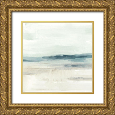 Blue Sands II Gold Ornate Wood Framed Art Print with Double Matting by Vess, June Erica