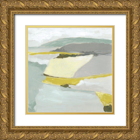 Citron Ridgeline II Gold Ornate Wood Framed Art Print with Double Matting by Vess, June Erica