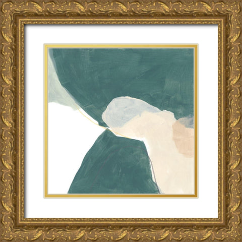 Tilt V Gold Ornate Wood Framed Art Print with Double Matting by Vess, June Erica