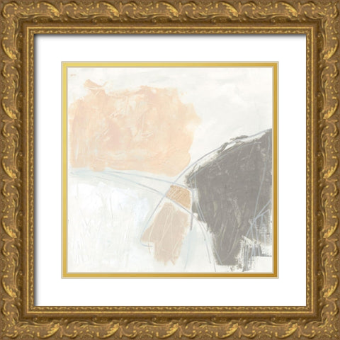 Glyph III Gold Ornate Wood Framed Art Print with Double Matting by Vess, June Erica
