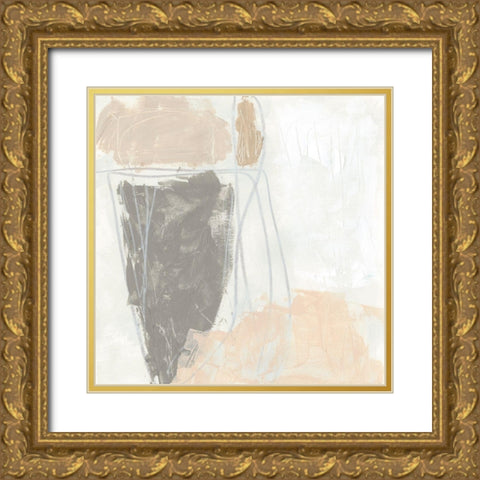 Glyph IV Gold Ornate Wood Framed Art Print with Double Matting by Vess, June Erica