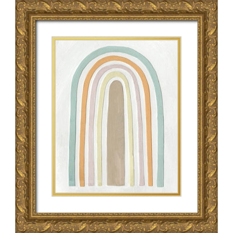 Arco Colori I Gold Ornate Wood Framed Art Print with Double Matting by Scarvey, Emma
