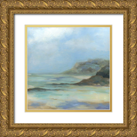 Calm Seas Gold Ornate Wood Framed Art Print with Double Matting by Keusder, Danusia
