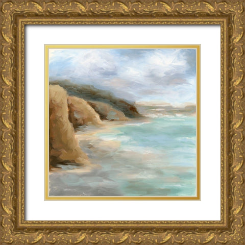 Morning Sun Gold Ornate Wood Framed Art Print with Double Matting by Keusder, Danusia