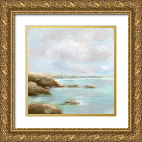 Summer Is Here Gold Ornate Wood Framed Art Print with Double Matting by Keusder, Danusia