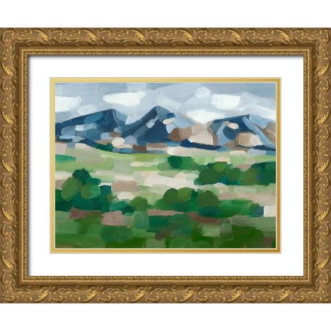 Blue Ridge Valley I Gold Ornate Wood Framed Art Print with Double Matting by Harper, Ethan